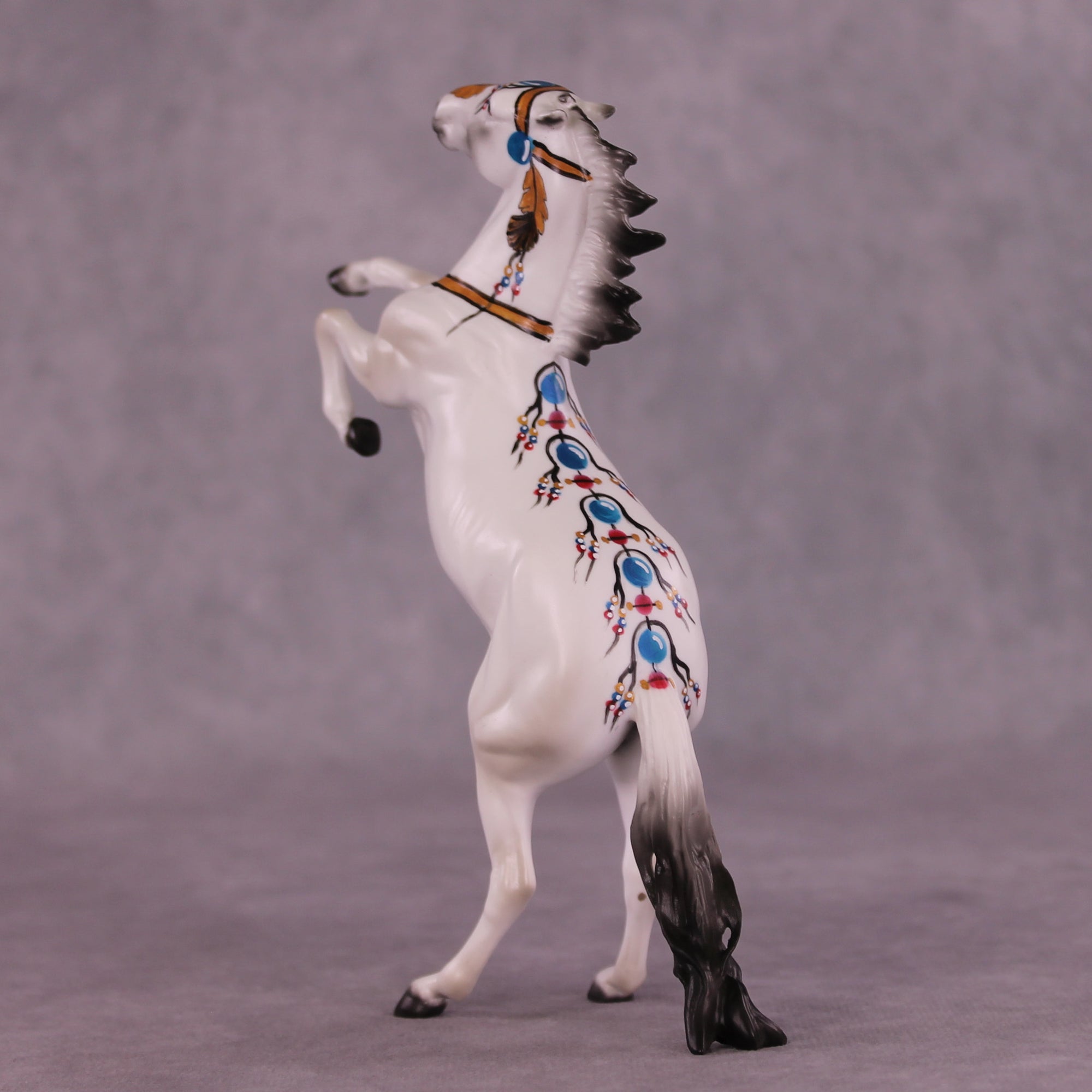 Fanciful Feathers NO FINISH CHANGE OOAK Rearing Pebble by Dawn Quick LHS25
