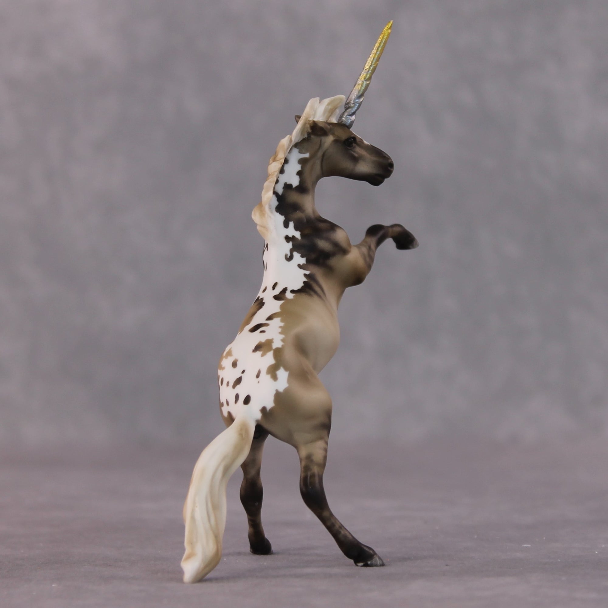"La Concorde" OOAK FCM Unicorn Rearing Chip By Maggie Jenner-Bennett