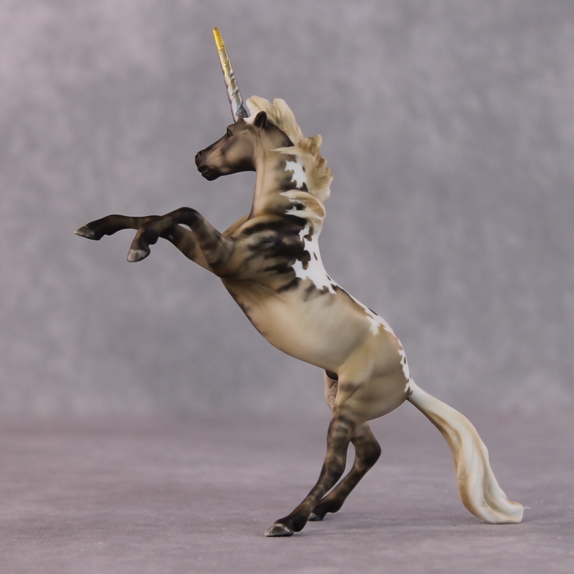 "La Concorde" OOAK FCM Unicorn Rearing Chip By Maggie Jenner-Bennett