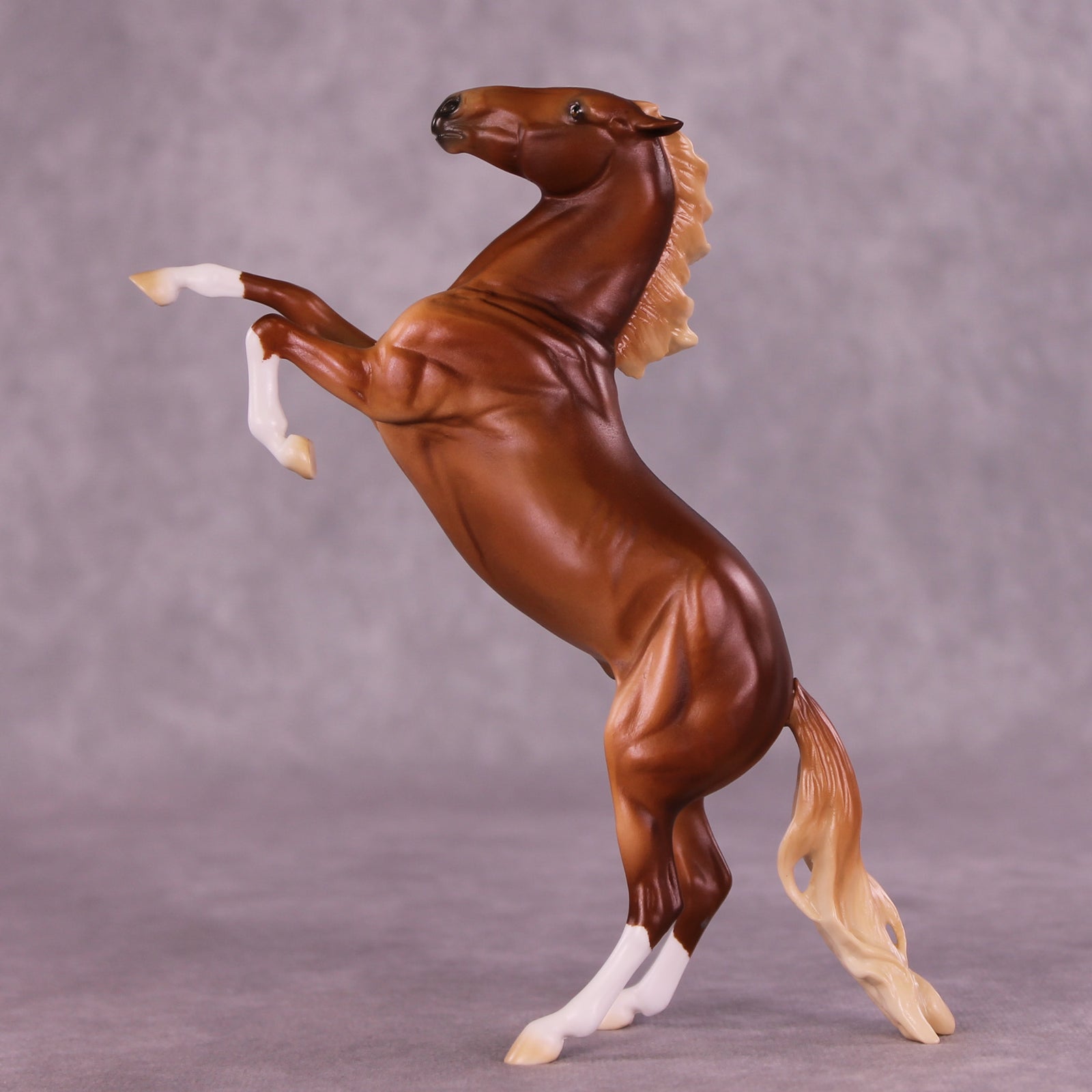 Toss A Coin OOAK Rearing Pebble by Ellen Robbins LHS25