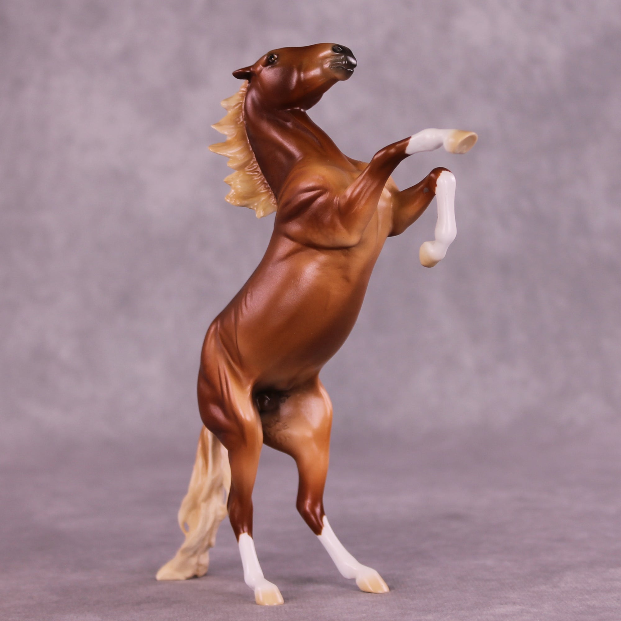 Toss A Coin OOAK Rearing Pebble by Ellen Robbins LHS25