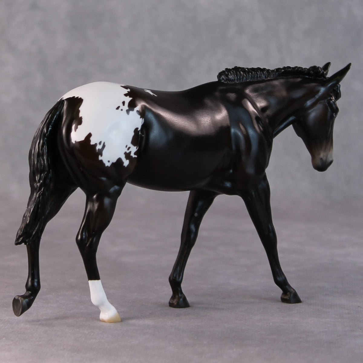 Fudge Sundae OOAK Dark Bay Appaloosa Pebble Mule  By Angela Marleau HS24