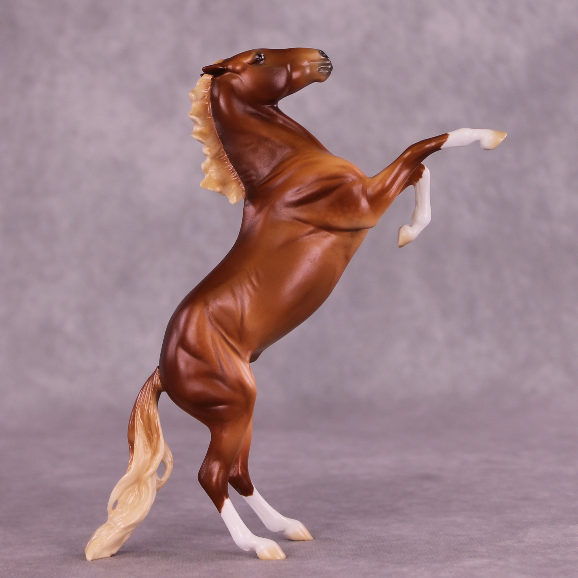 Toss A Coin OOAK Rearing Pebble by Ellen Robbins LHS25