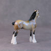 Frosted Ground OOAK Dappled Dun W/ Blue Interference Draft Chip By Ellen Robbins HS24 MHP Auction Piece