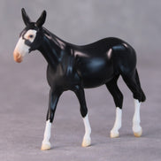 Sarah OOAK Dark Grey Pinto Deco Mule Chip by Jamie Adamson HS24