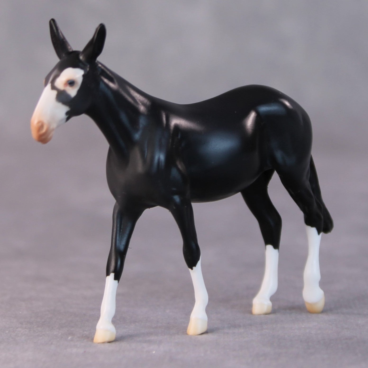 Sarah OOAK Dark Grey Pinto Deco Mule Chip by Jamie Adamson HS24