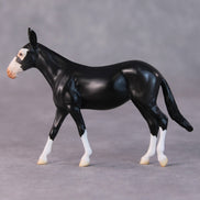 Sarah OOAK Dark Grey Pinto Deco Mule Chip by Jamie Adamson HS24