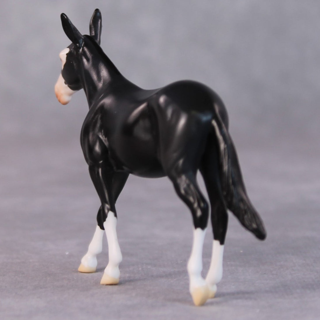 Sarah OOAK Dark Grey Pinto Deco Mule Chip by Jamie Adamson HS24