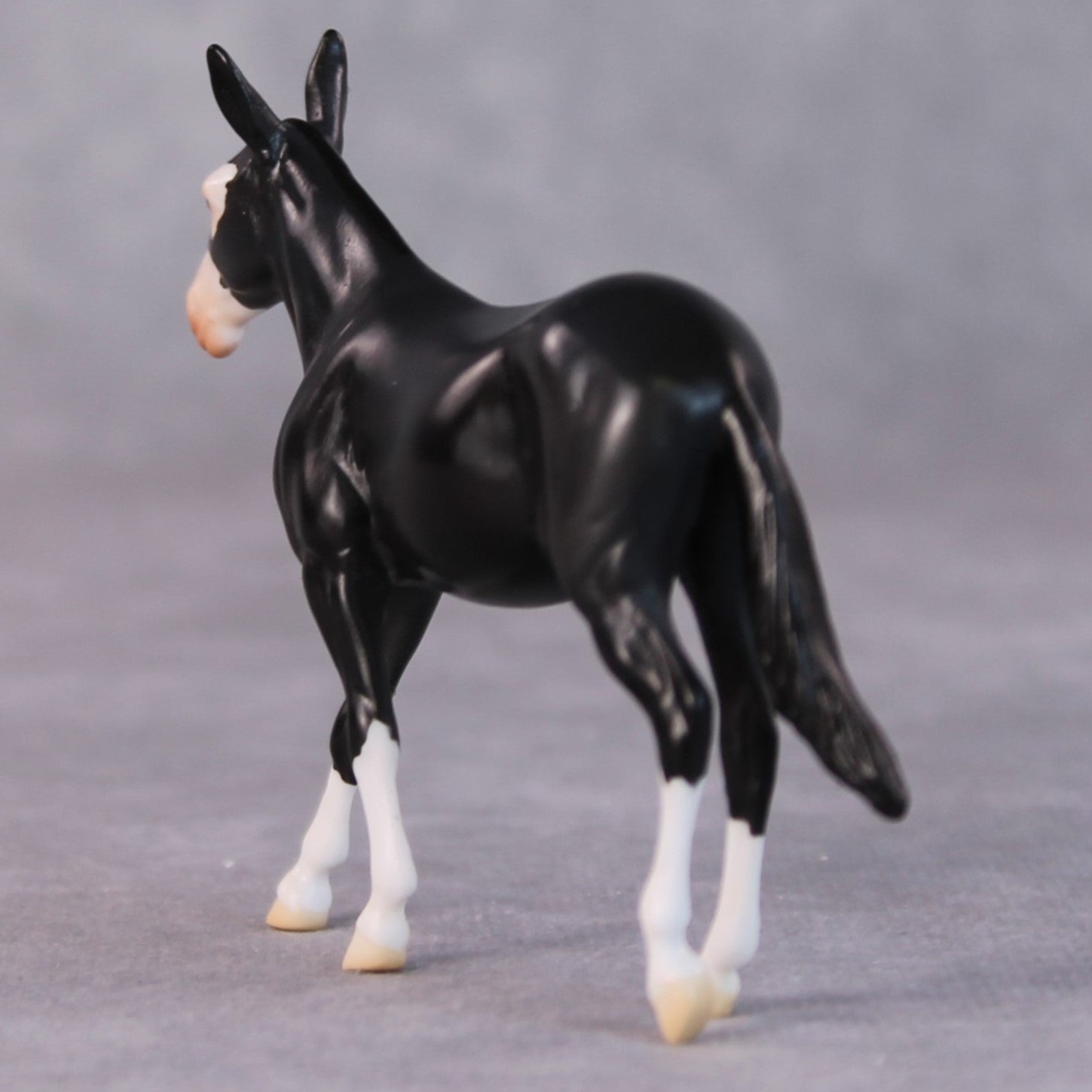 Sarah OOAK Dark Grey Pinto Deco Mule Chip by Jamie Adamson HS24