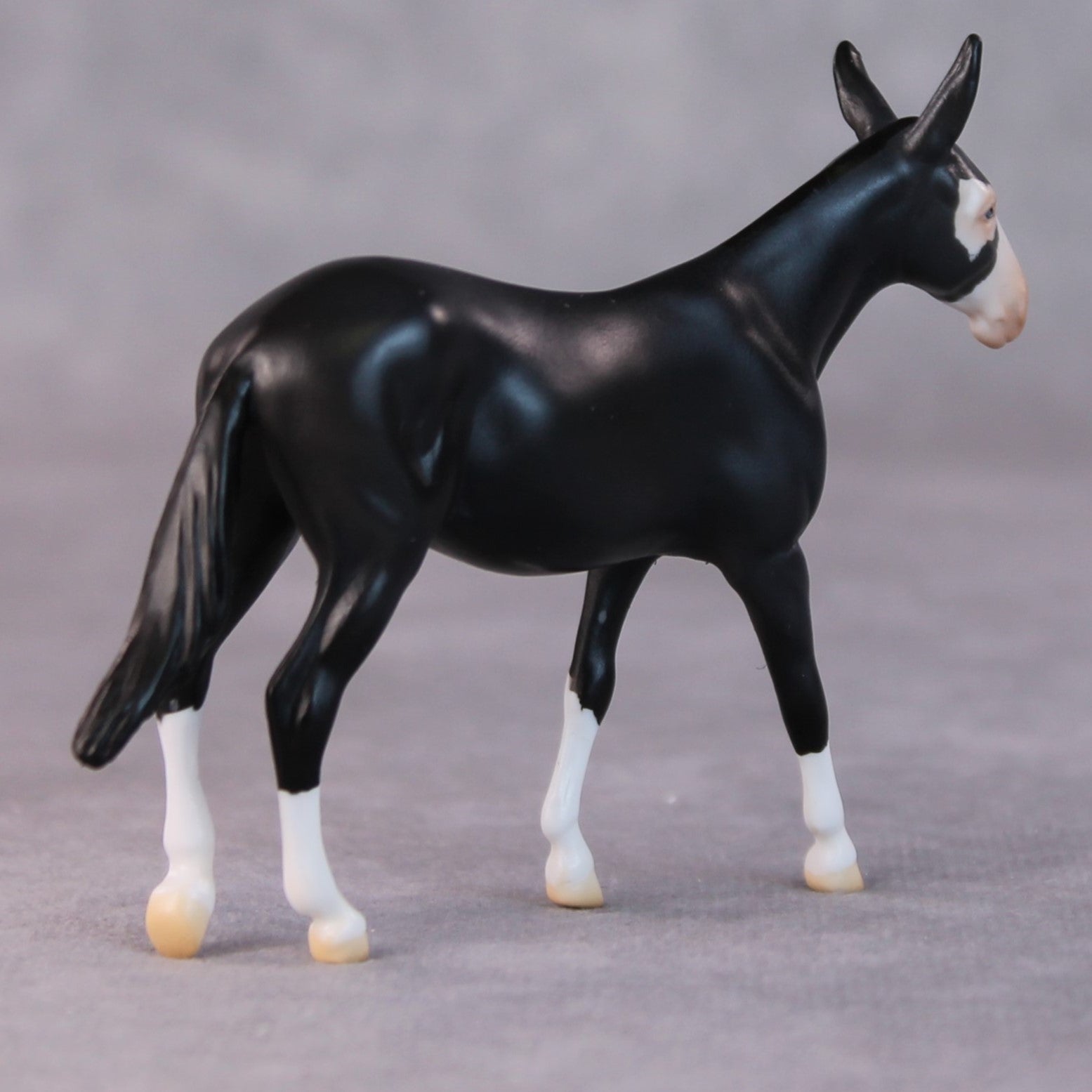 Sarah OOAK Dark Grey Pinto Deco Mule Chip by Jamie Adamson HS24