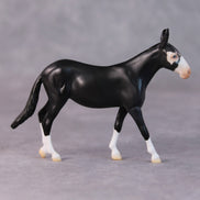 Sarah OOAK Dark Grey Pinto Deco Mule Chip by Jamie Adamson HS24