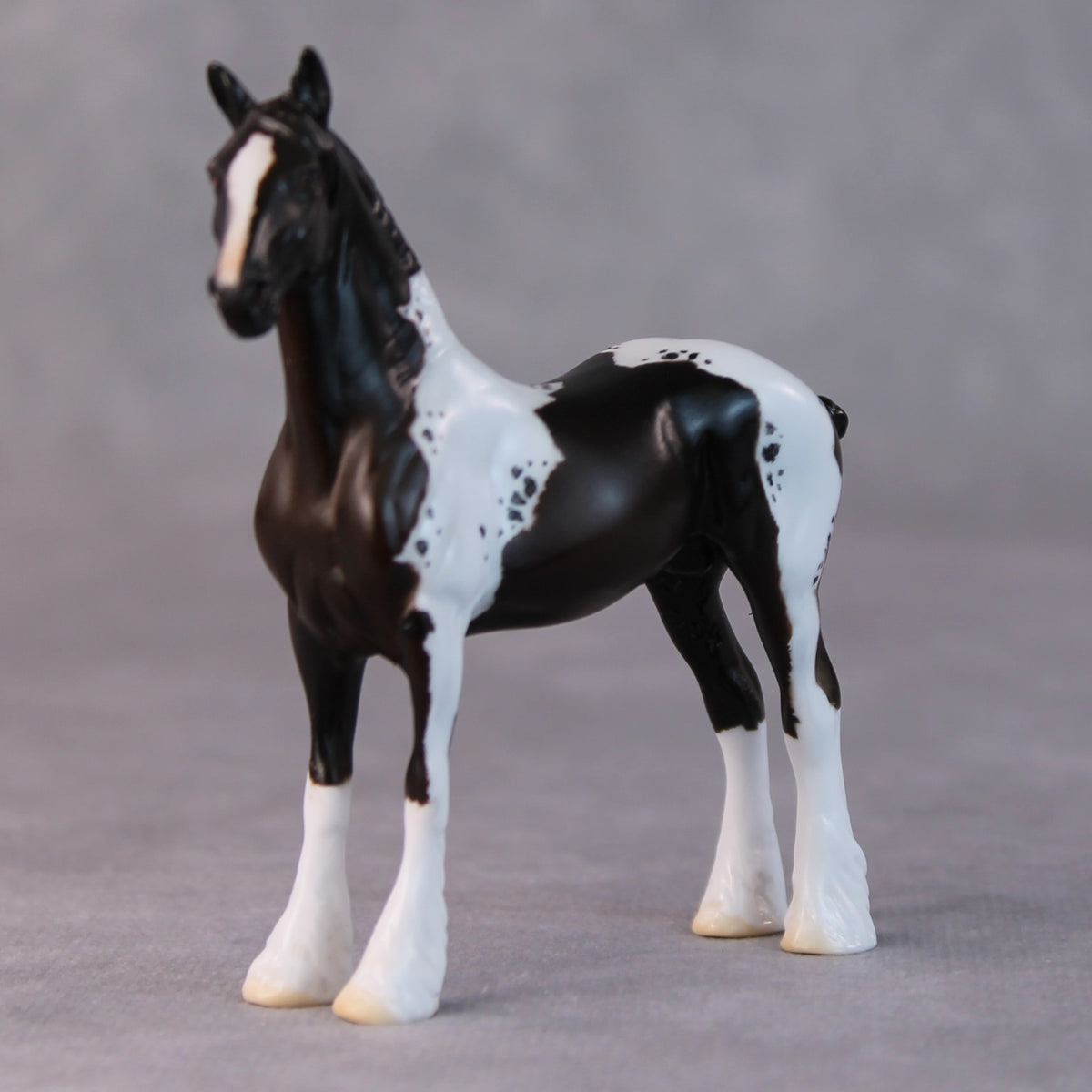 Dominic OOAK Dark Bay Tobiano Draft Chip By Jamie Adamson HS24 Online Drawing OOAK