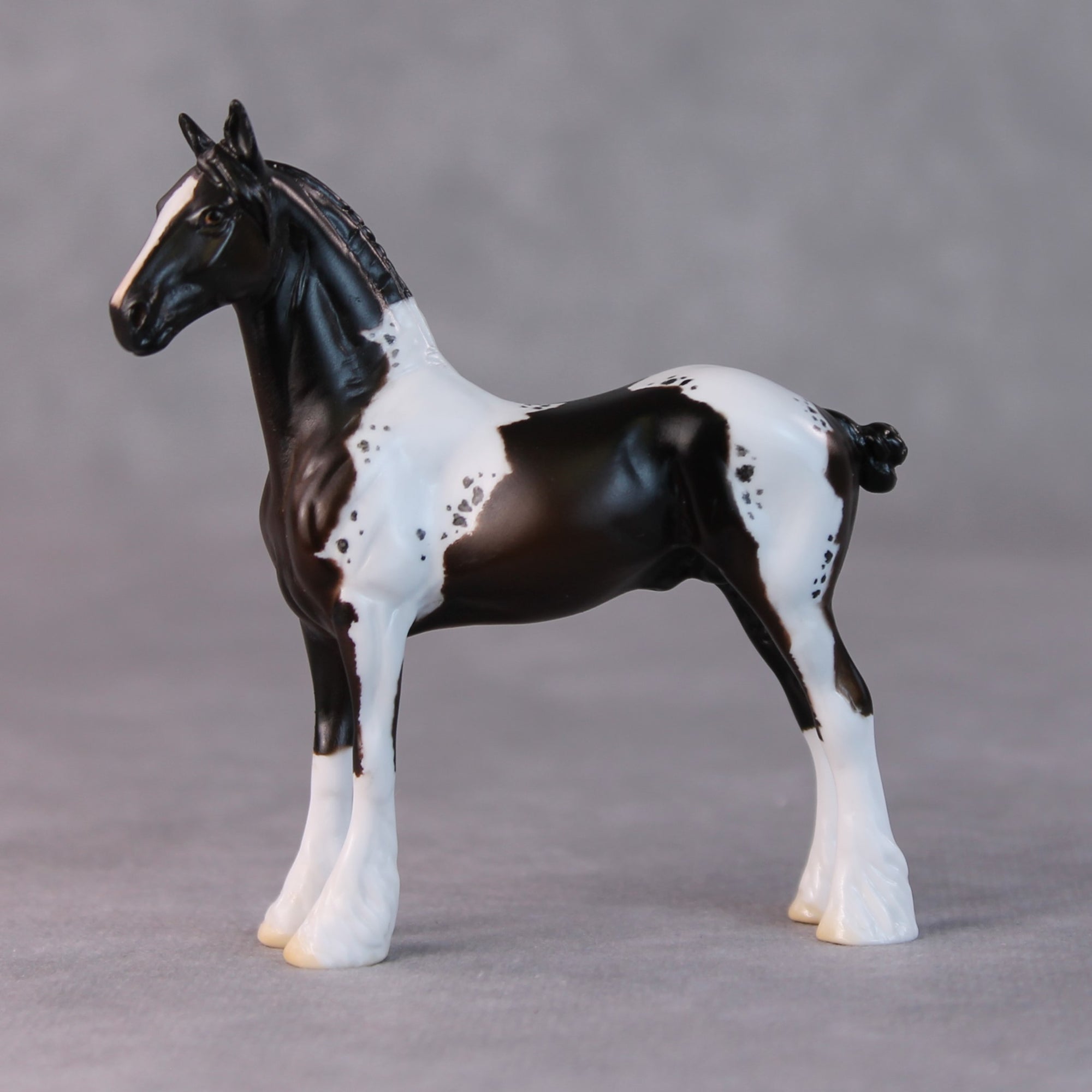 Dominic OOAK Dark Bay Tobiano Draft Chip By Jamie Adamson HS24 Online Drawing OOAK
