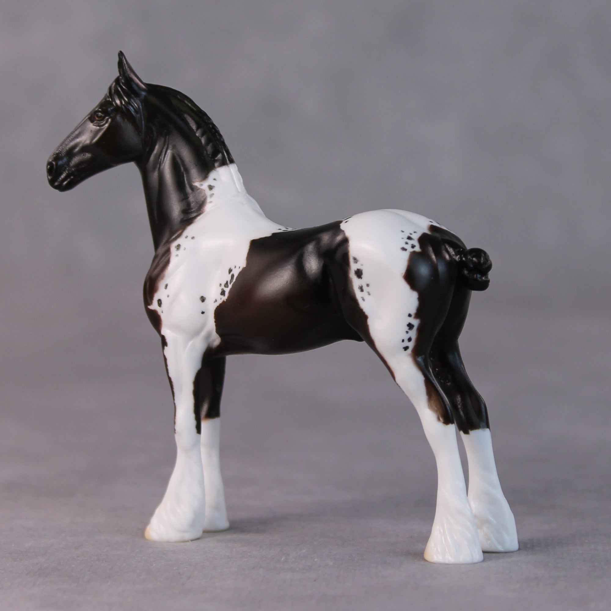 Dominic OOAK Dark Bay Tobiano Draft Chip By Jamie Adamson HS24 Online Drawing OOAK