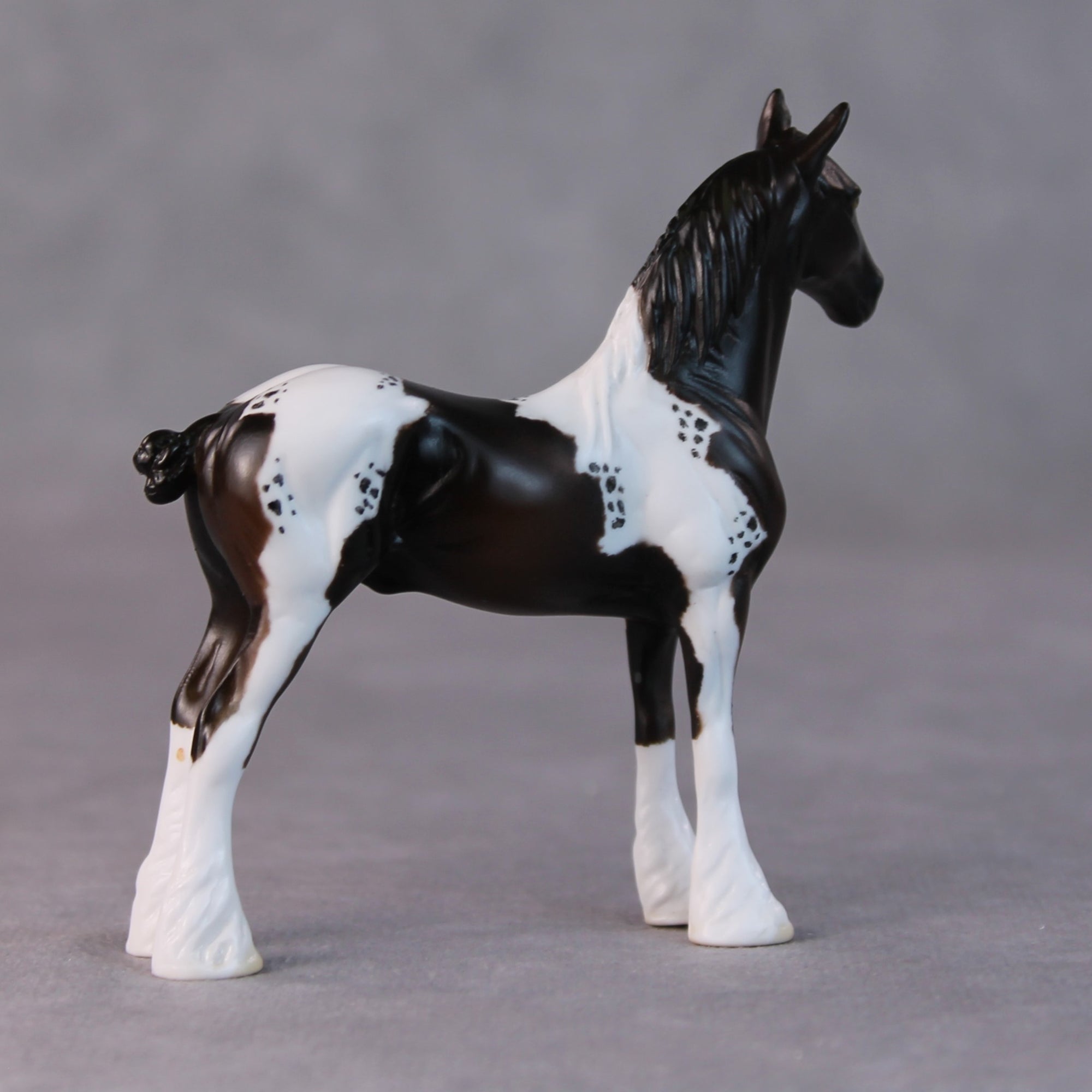 Dominic OOAK Dark Bay Tobiano Draft Chip By Jamie Adamson HS24 Online Drawing OOAK