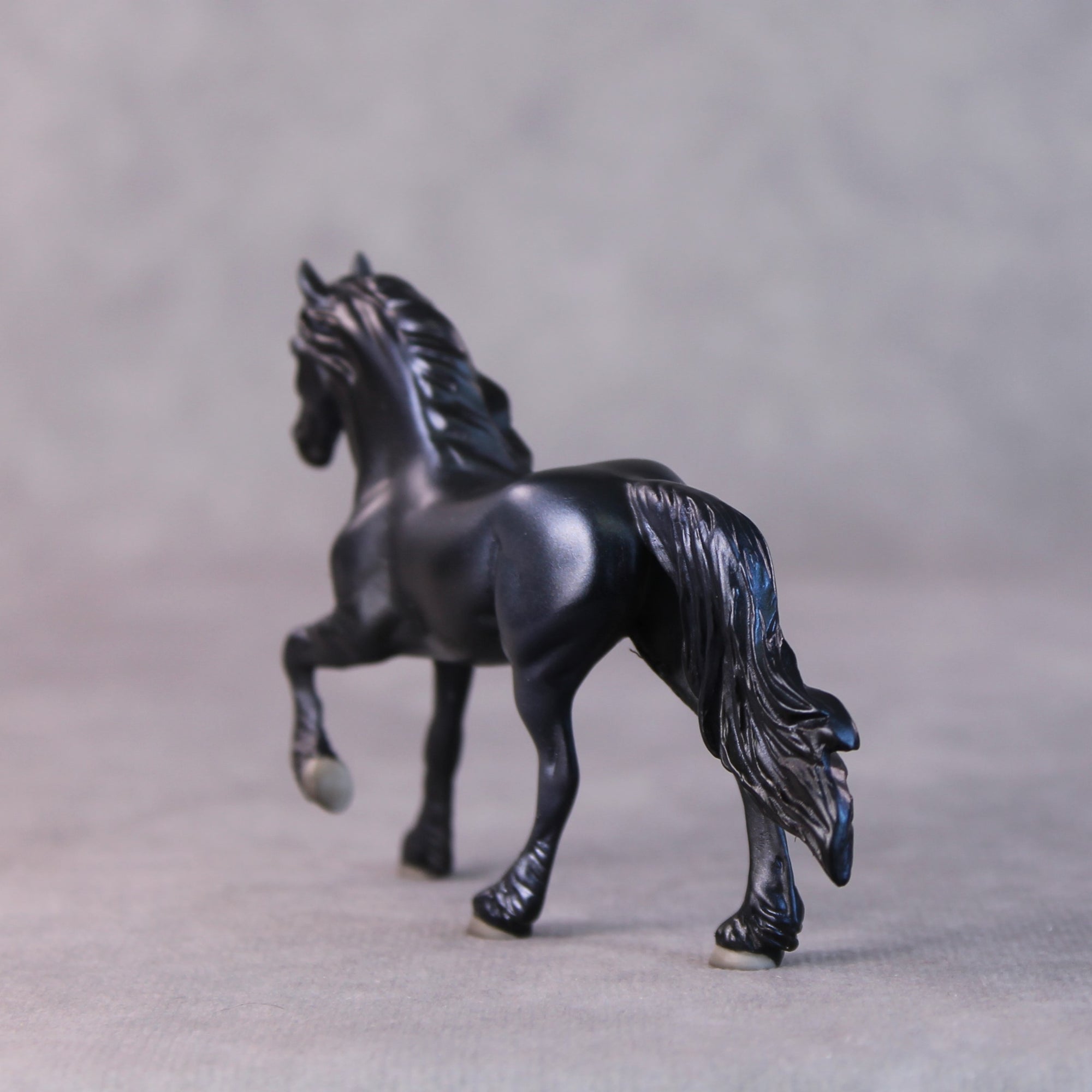 Asta OOAK Black/Blue Deco Friesian Chip by Jamie Adamson HS24