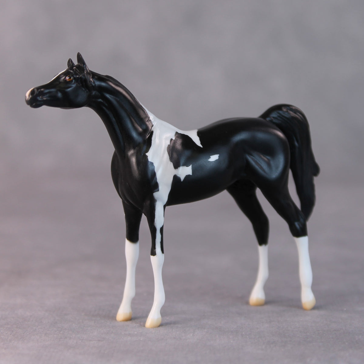 Rocco OOAK Black Pinto Arabian Chip By Jamie Adamson HS24