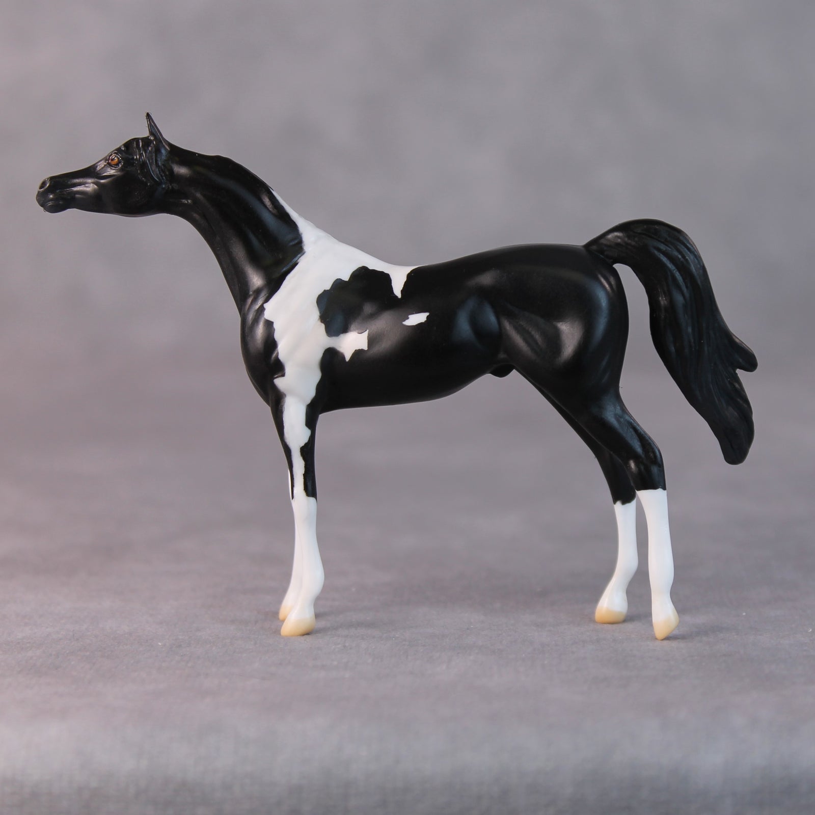 Rocco OOAK Black Pinto Arabian Chip By Jamie Adamson HS24