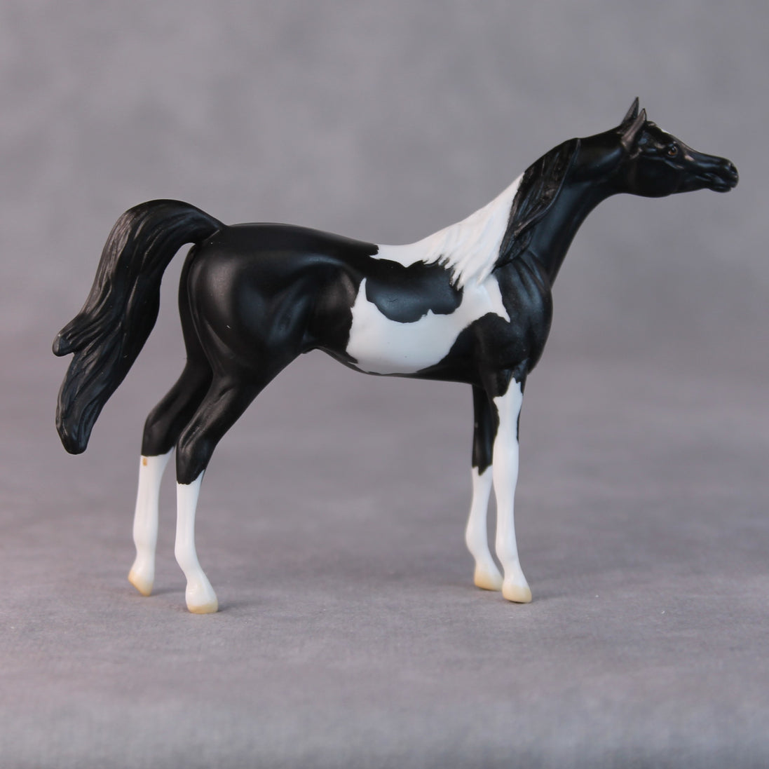 Rocco OOAK Black Pinto Arabian Chip By Jamie Adamson HS24