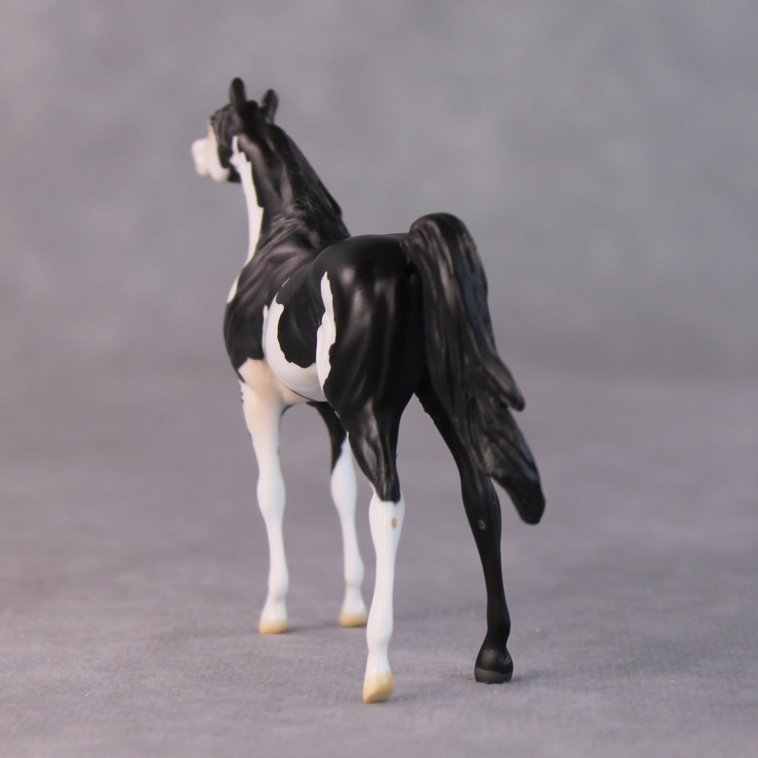 Dale OOAK Black Pinto Arabian Chip by Jamie Adamson HS24