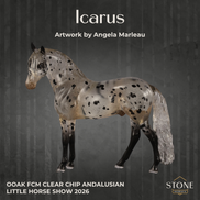 Icarus OOAK FCM Clear Chip Andalusian by Angela Marleau LHS26