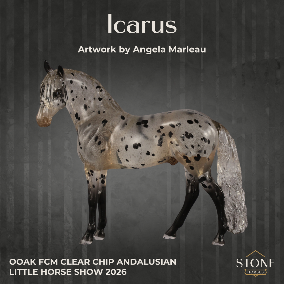 Icarus OOAK FCM Clear Chip Andalusian by Angela Marleau LHS26