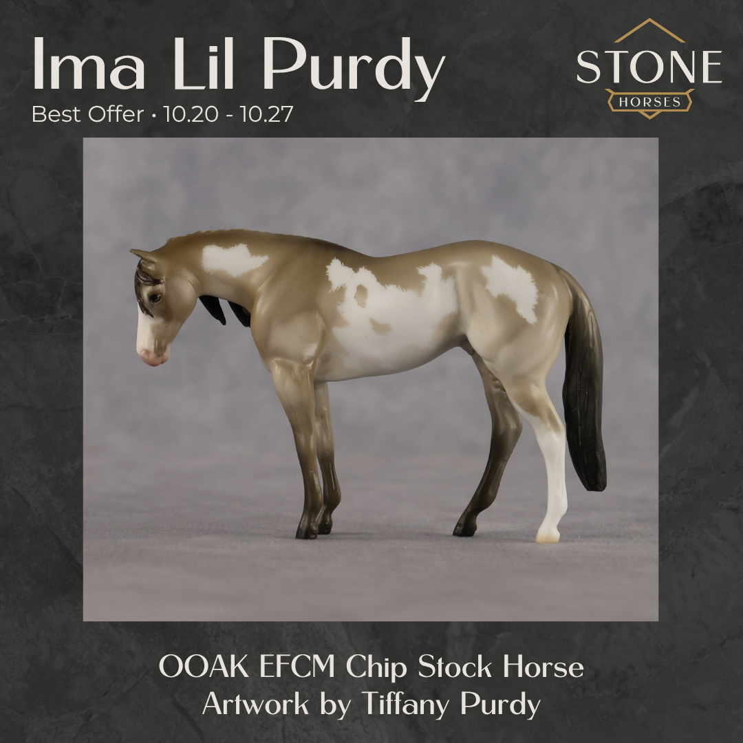 Ima Little Purdy OOAK EFCM Chip Stock Horse by Tiffany Purdy Best Offer 10.20.2026