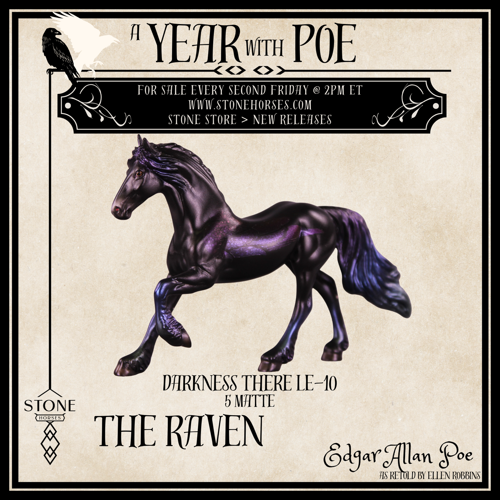 Matte Darkness There LE-5 FCM Chip Friesian by Ellen Robbins YP26