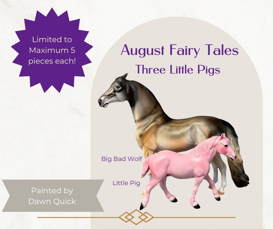 Big Bad Wolf - LE-5 Three Little Pigs Fairy Tale Deco Wolf Pinned Eared Morgan By Dawn Quick FTL24