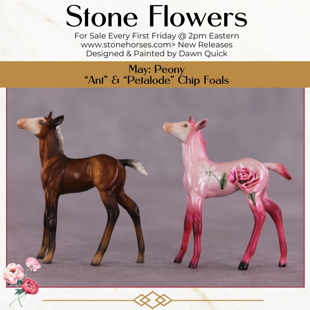 "Petalode" & "Ant" Foal Chip By Dawn Quick May Flower Series FS25