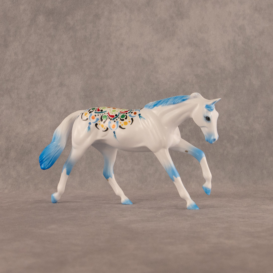 Mandala OOAK FCM Pebble Stock Horse by Dawn Quick EQ26