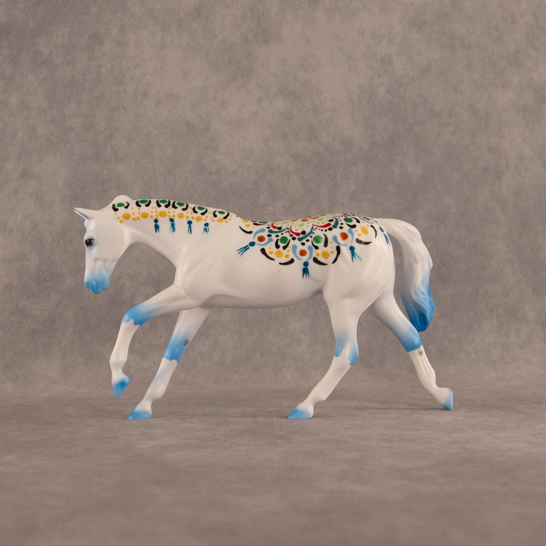 Mandala OOAK FCM Pebble Stock Horse by Dawn Quick EQ26