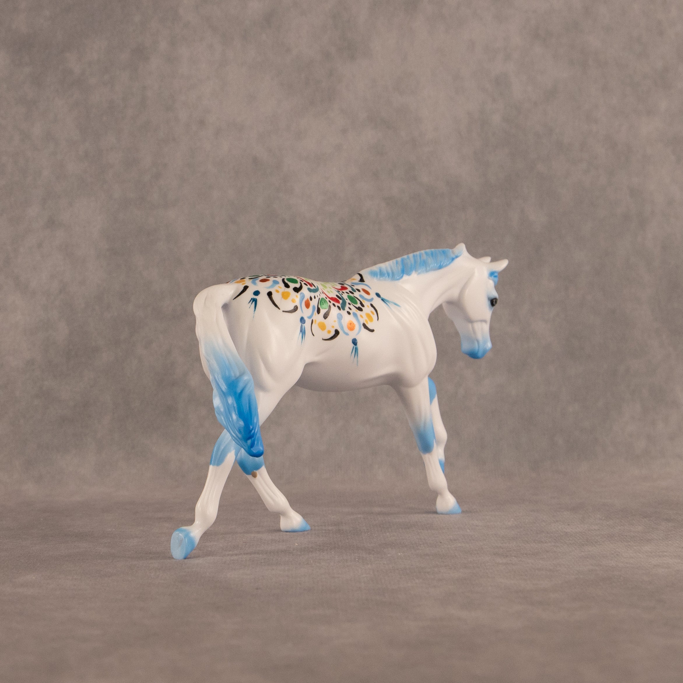 Mandala OOAK FCM Pebble Stock Horse by Dawn Quick EQ26