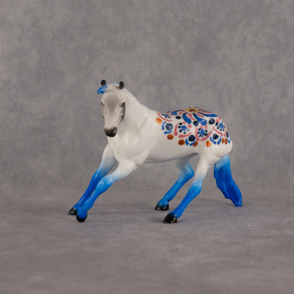 Mandala Effect OOAK Chip Cutting Horse by Dawn Quick LHS26