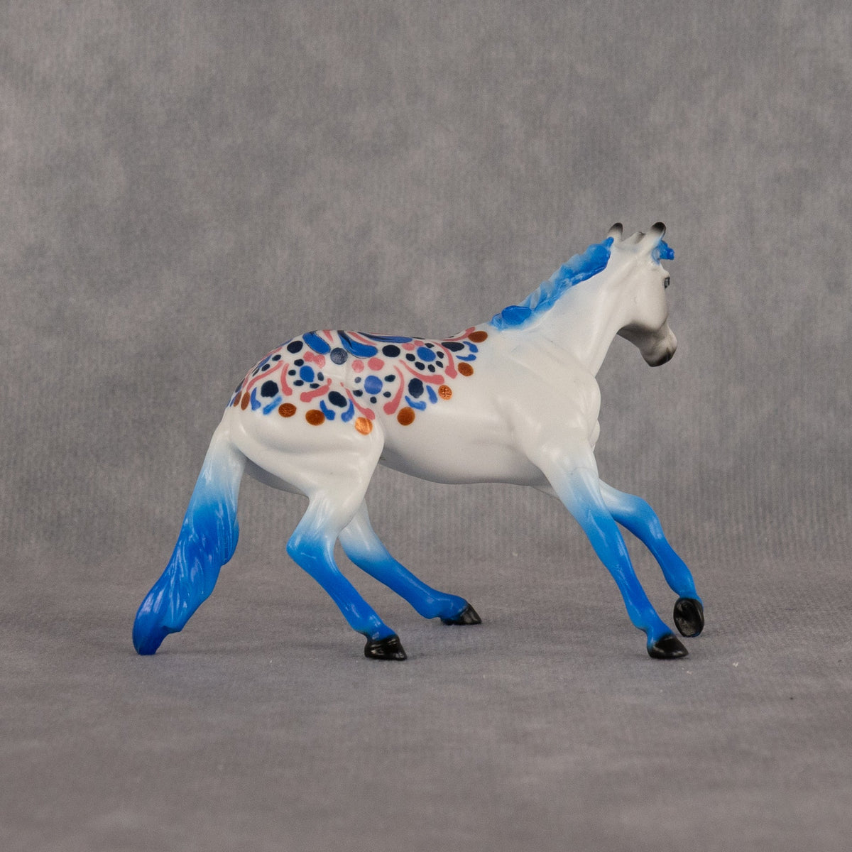 Mandala Effect OOAK Chip Cutting Horse by Dawn Quick LHS26