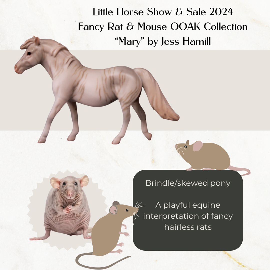 Mary Limited Edition Rat Inspired Series of 15 OOAK Brindle Pony Chip By Jess Hamill LHS24