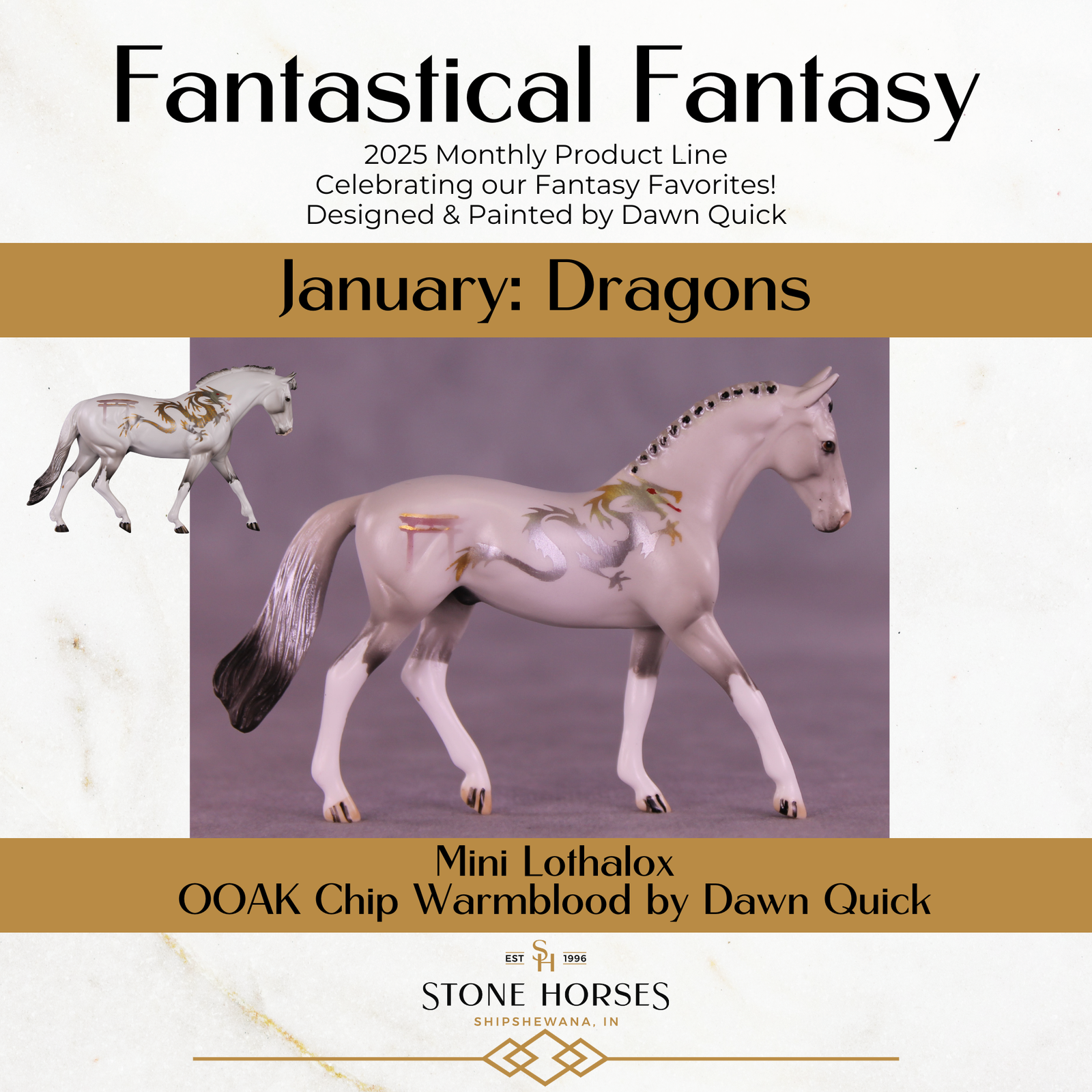 Mini Lothalox OOAK Chip Warmblood by Dawn Quick SCD26