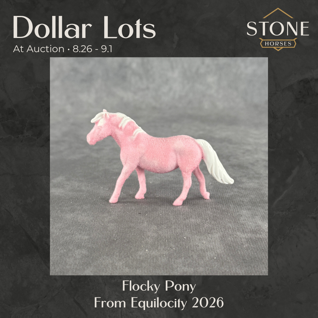 Dollar Auctions: Pink Flocked Chip Pony from Equilocity 2026 8.26.2026
