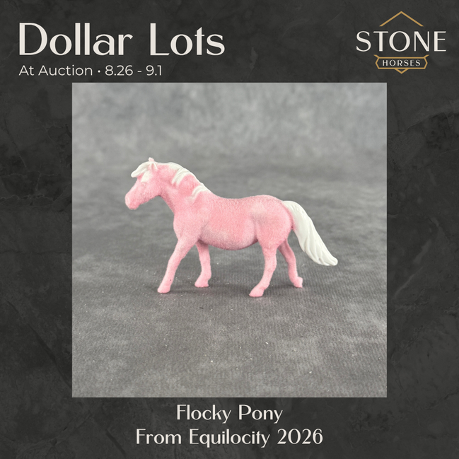 Dollar Auctions: Pink Flocked Chip Pony from Equilocity 2026 8.26.2026