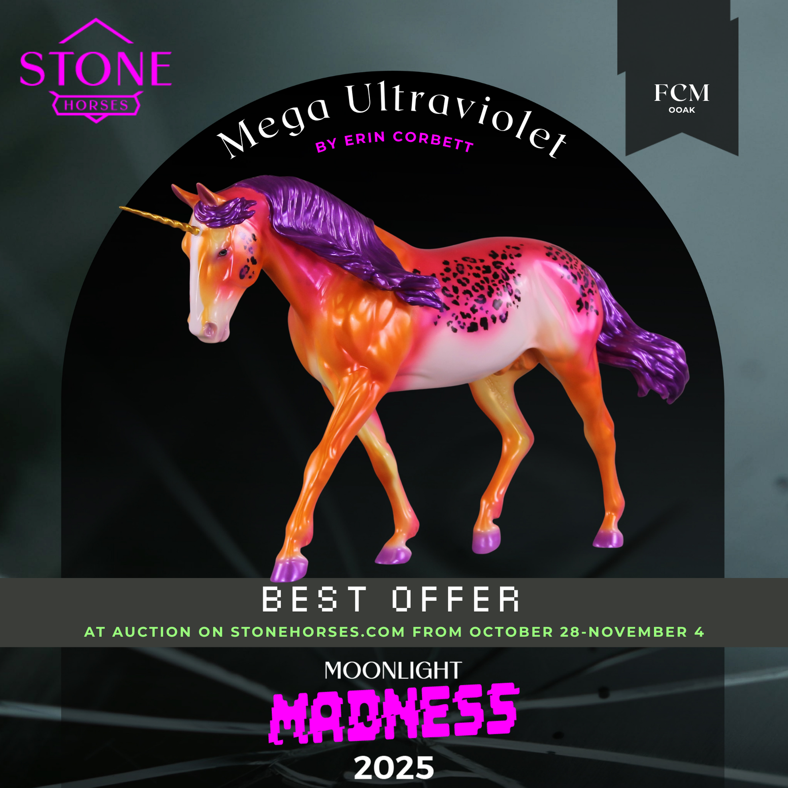 Mega Ultraviolet OOAK FCM Irish Draught by Erin Corbett MM25