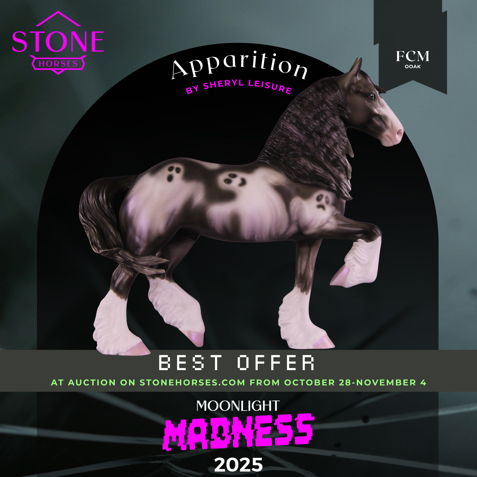 Apparition OOAK FCM Trotting Drafter by Sheryl Leisure MM25