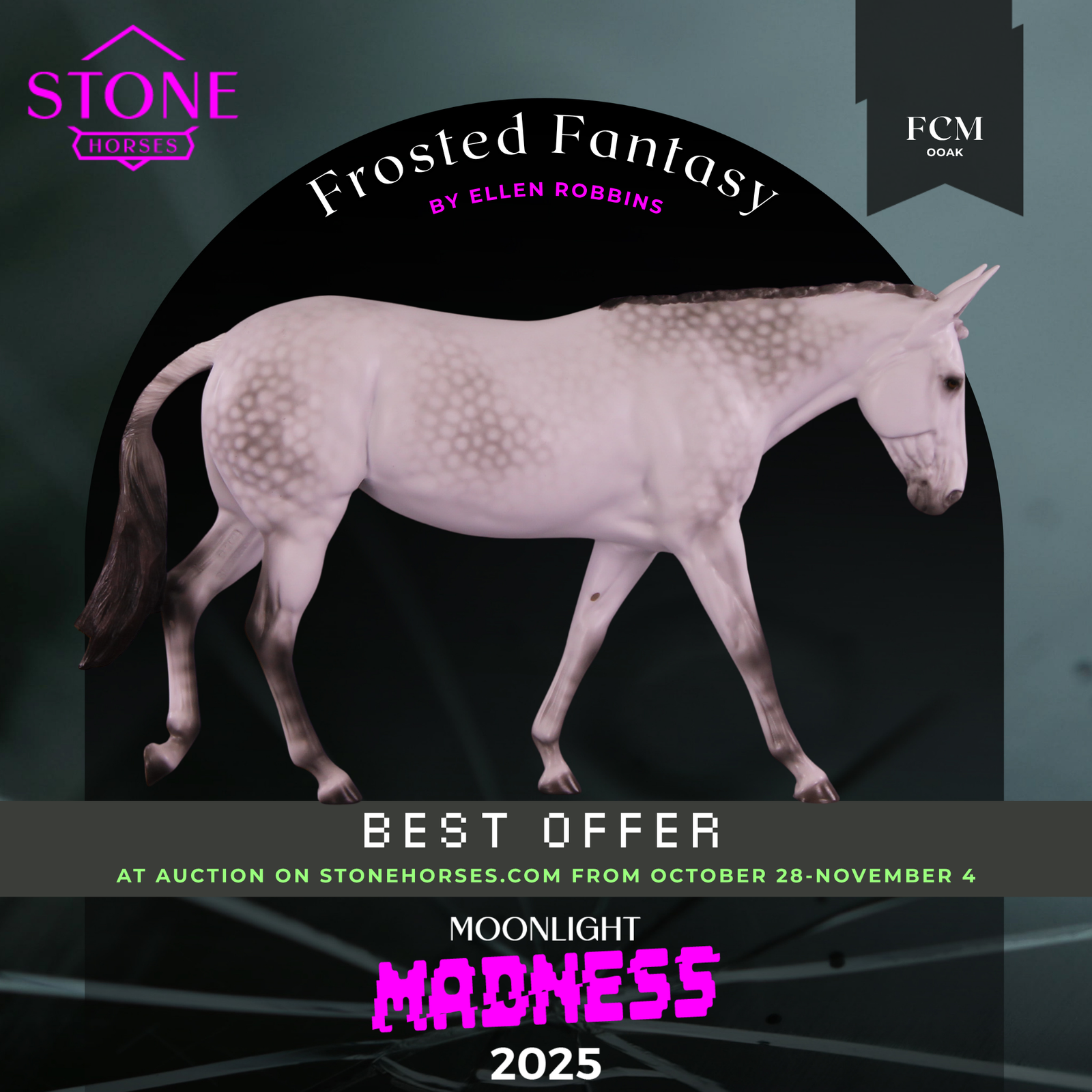 Frosted Fantasy OOAK FCM Large Mule by Ellen Robbins MM25