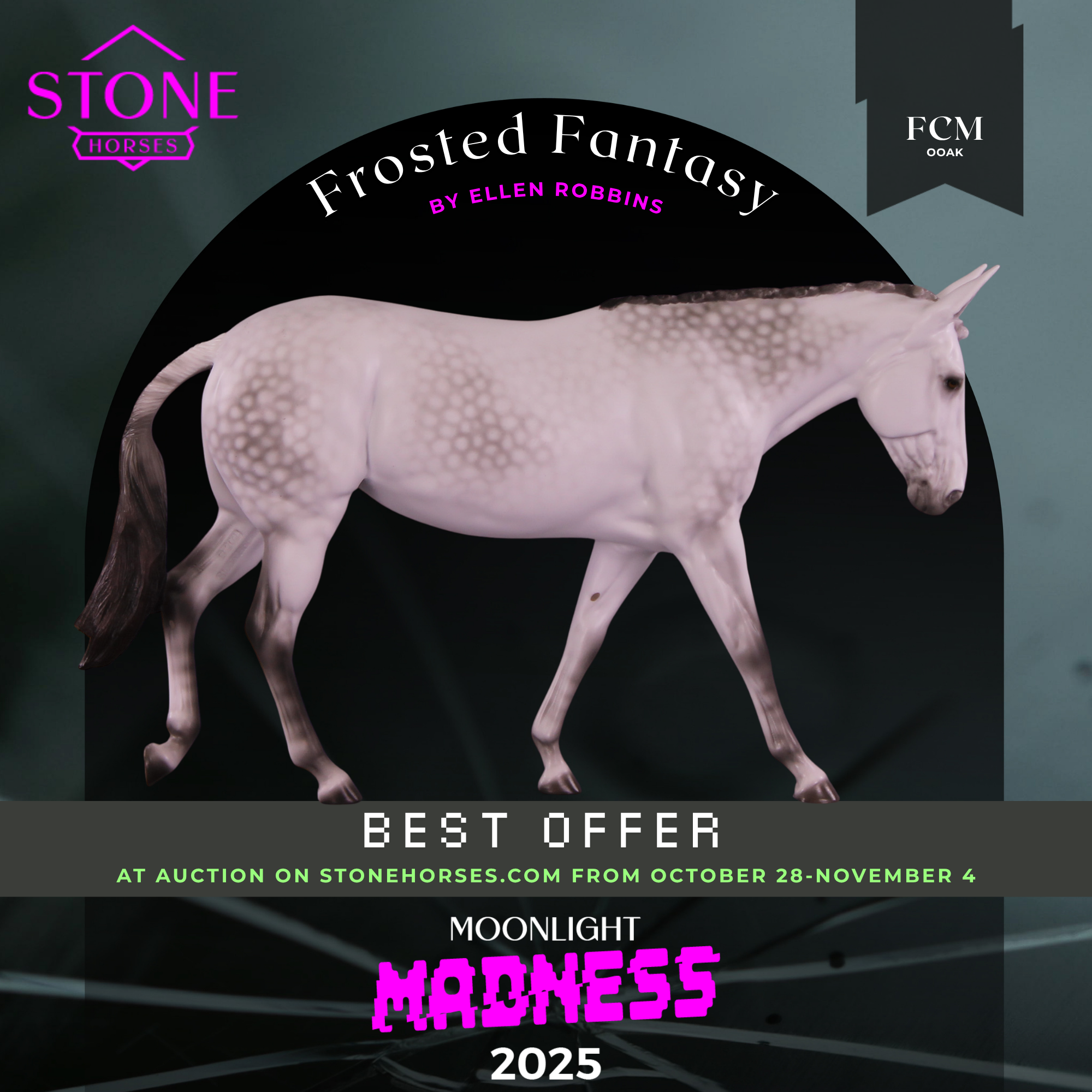 Frosted Fantasy OOAK FCM Large Mule by Ellen Robbins MM25