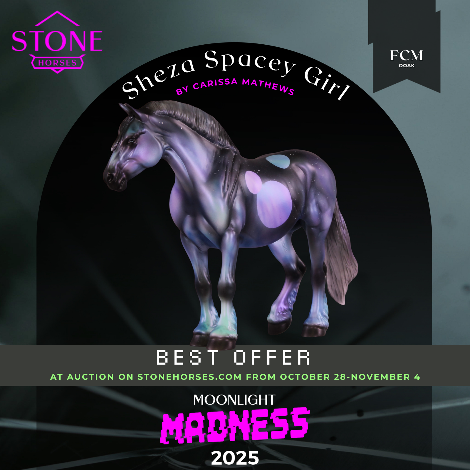 Sheza Spacey Girl  OOAK FCM Bunny by Carissa Mathews MM25