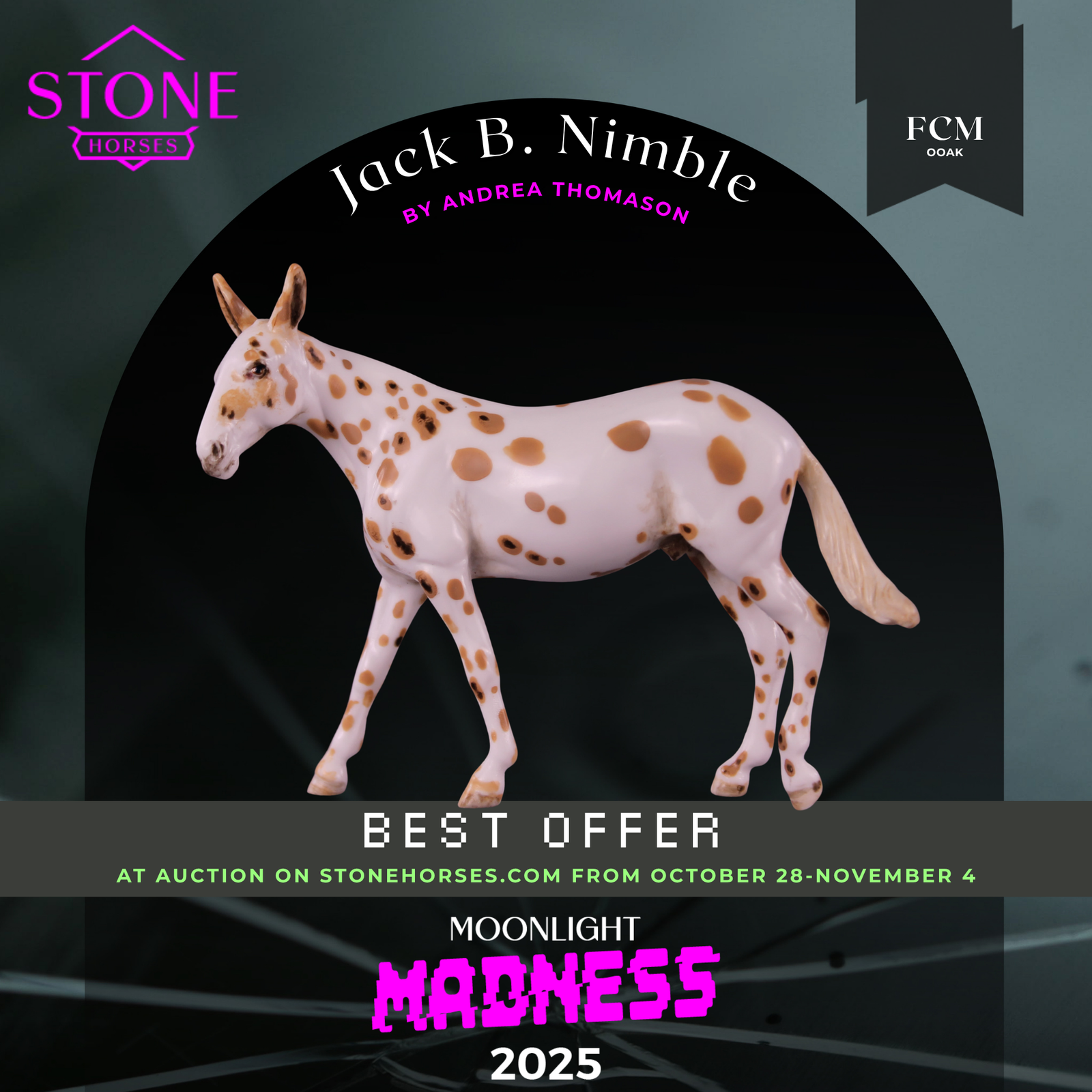 Jack B. Nimble OOAK FCM Chip Mule by Andrea Thomason MM25