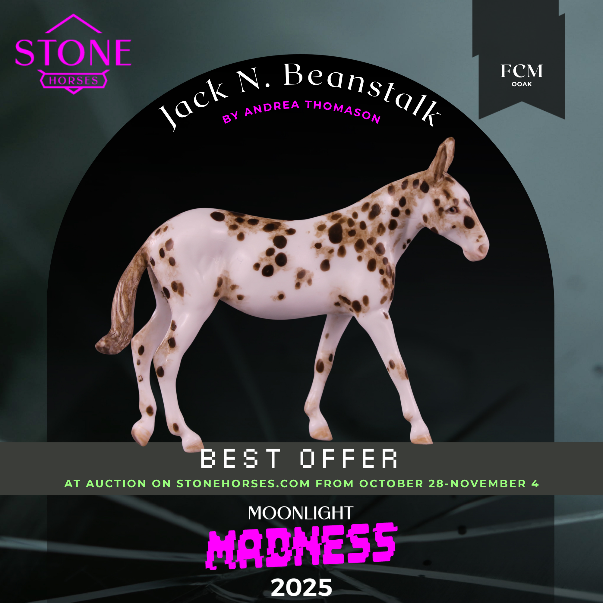 Jack N. Beanstalk OOAK FCM Chip Mule by Andrea Thomason MM25