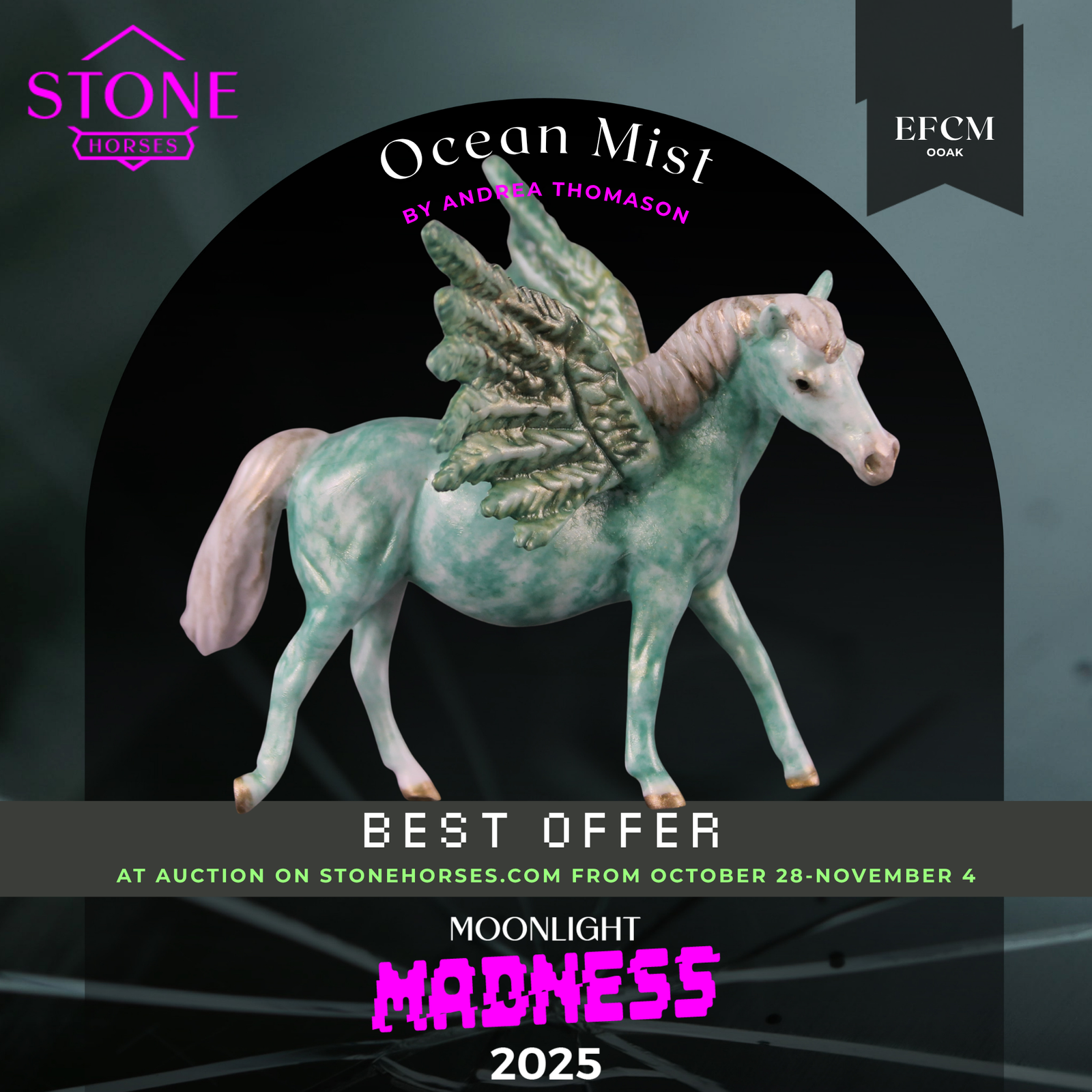 Ocean Mist OOAK FCM Chip Pony by Andrea Thomason MM25