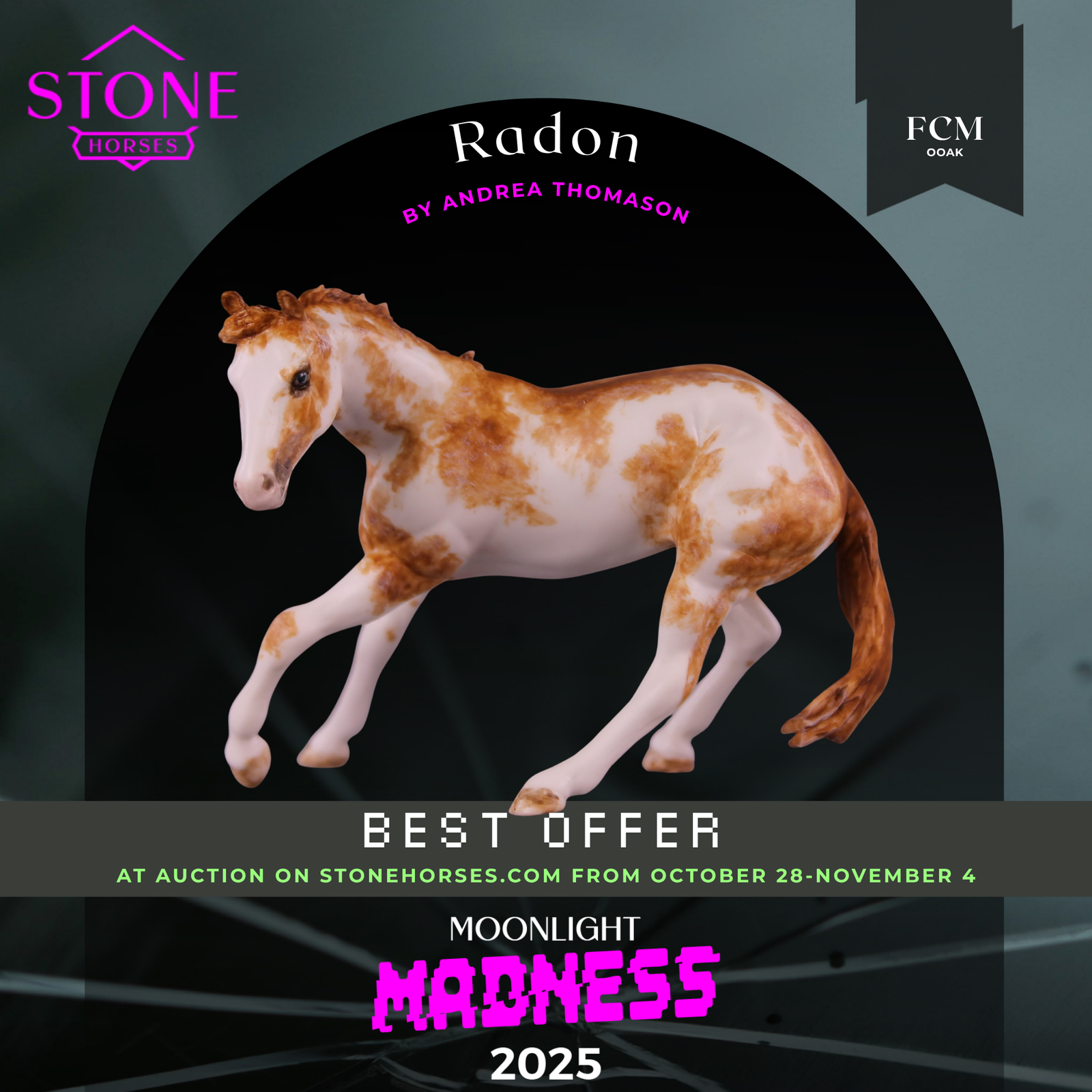 Radon OOAK FCM Chip Cutting Horse by Andrea Thomason MM25