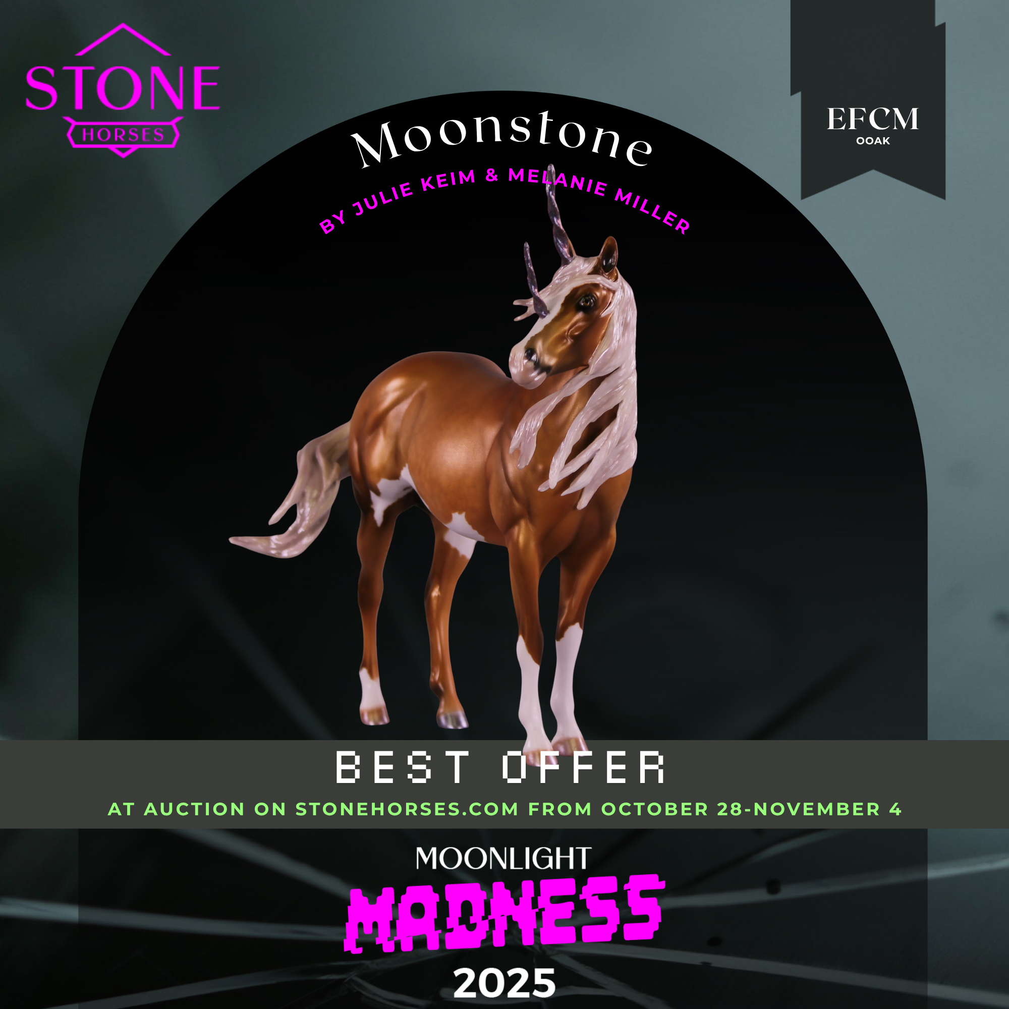 Moonstone OOAK FCM Ideal Stock Horse by Julie Keim MM25