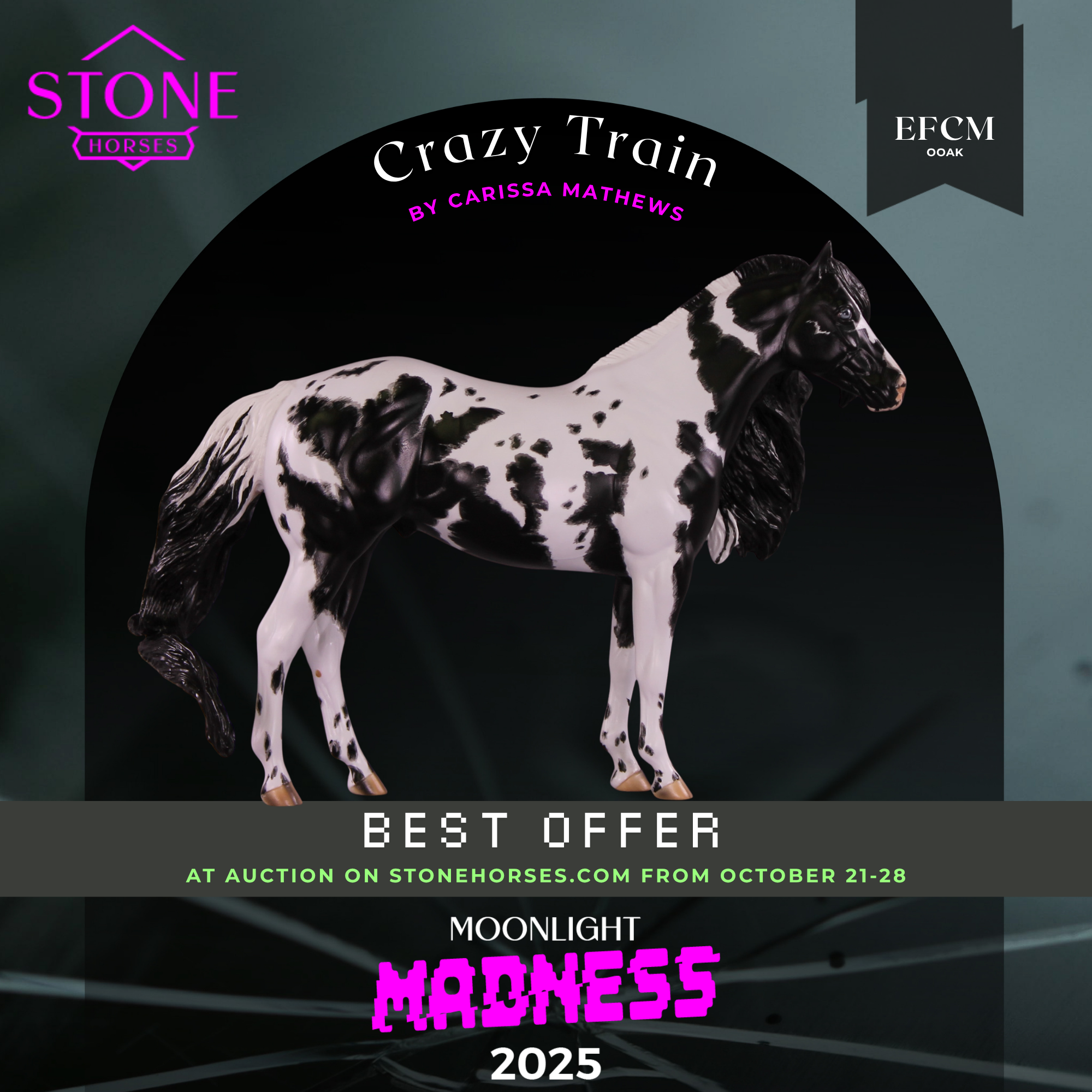 Crazy Train OOAK EFCM Ideal Stock Horse by Carissa Mathews MM25